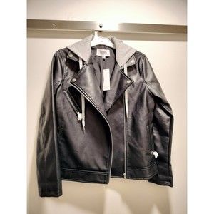 BB Dakota Kenneth Cole medium Faux leather jacket with hood